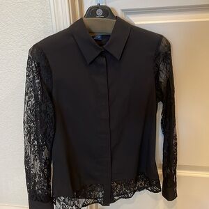 Doncaster Collection Black Lace Blouse